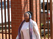 Jackie Phamotse arriving at the Randburg magistrate's court.  