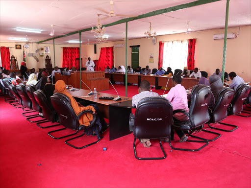A session at the Wajir county assembly chambers. Photo/File