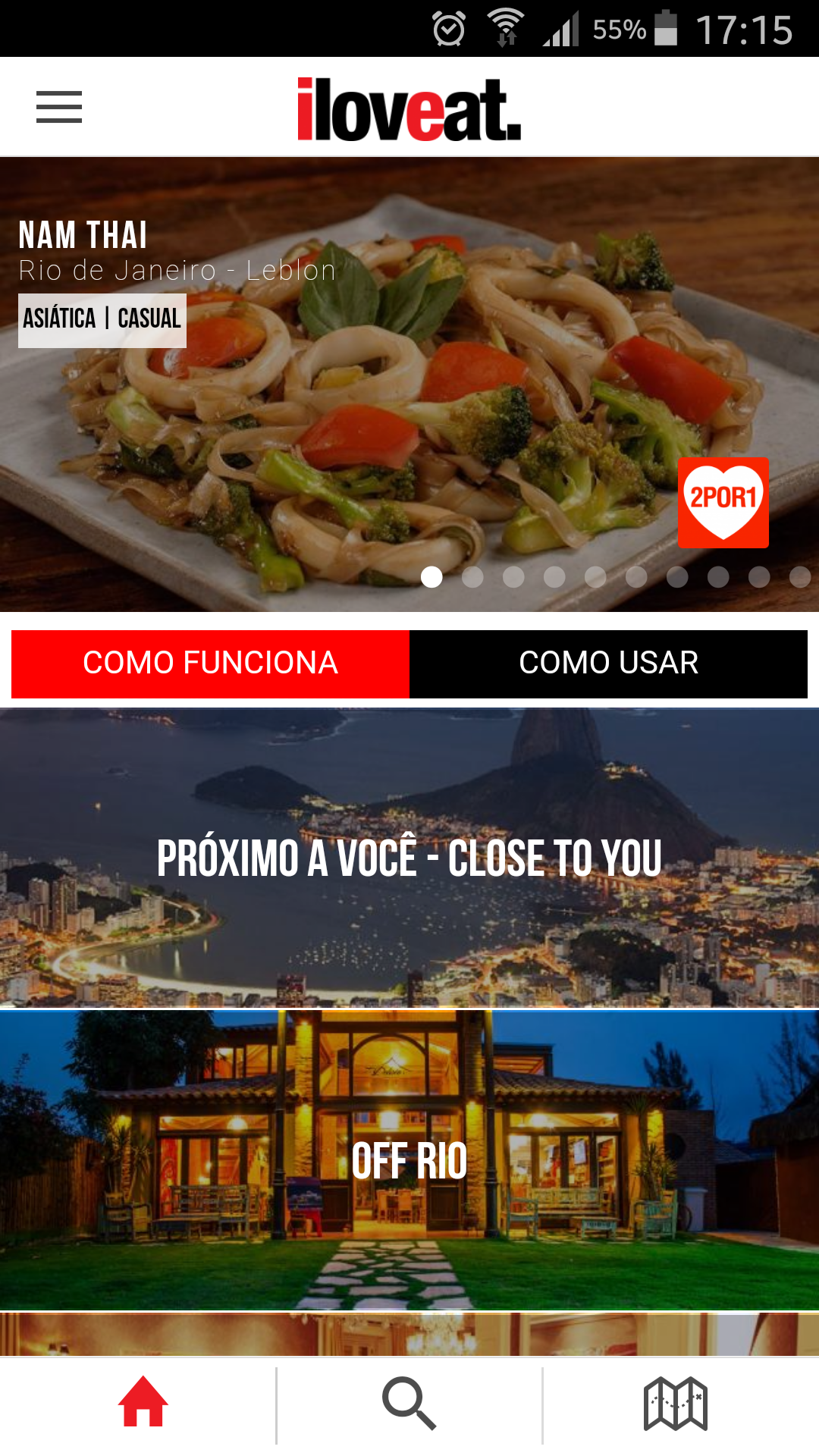 Android application iloveat Guia Restaurantes screenshort