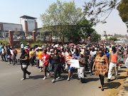 Hundreds of residents of Zandspruit informal settlement marched to Honeydew Police Station to demand better policing on September 19 2018