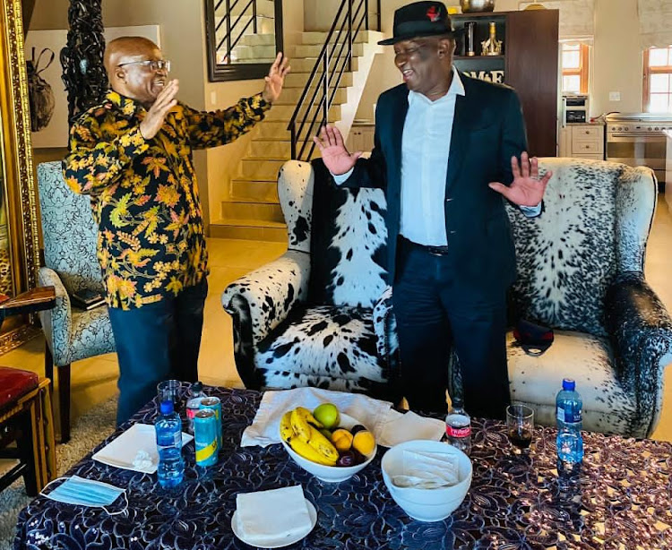 Former president Jacob Zuma met police minister Bheki Cele in Nkandla, KwaZulu-Natal, on Thursday.