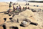 The Sand Sculpting Challenge is one of the many activities that form part of Sedgefield's Slow Festival Picture: DESMOND SCHOLTZ