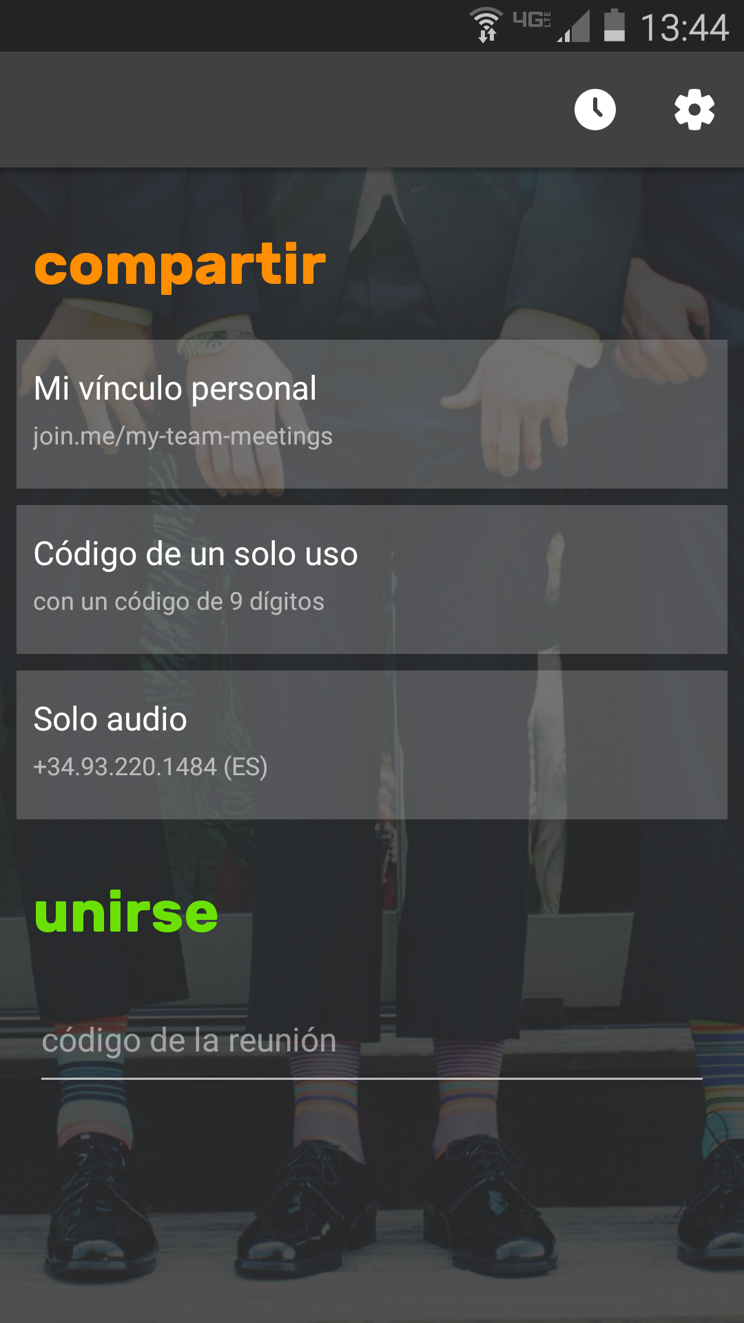 Android application join.me - Simple Meetings screenshort