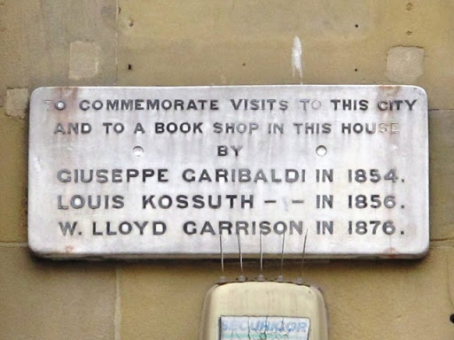 The plaque commemorates visits to Newcastle by Giuseppe Garibaldi, a central figure in the Italian Risorgimento, in 1854 Link ; Louis (Lajos) Kossuth, Hungarian poet and statesman, in 1865 Link ;...