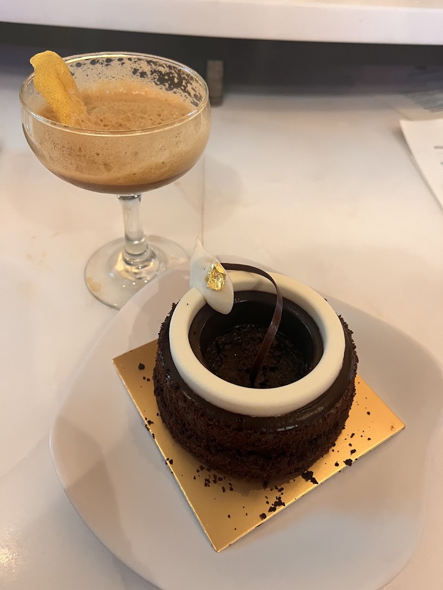 Chocolate creme pie and espresso martini