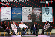 Jennifer Platt in conversation with non-fiction finalists Bulelwa Mabasa, Matthew Wilhelm-Solomon, André Odendaal and Songezo Zibi.