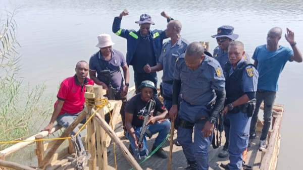 Members of border policing stationed at Beitbridge successfully intercepted a homemade wooden ferry suspected to be used for smuggling people and counterfeit goods across the Limpopo River.