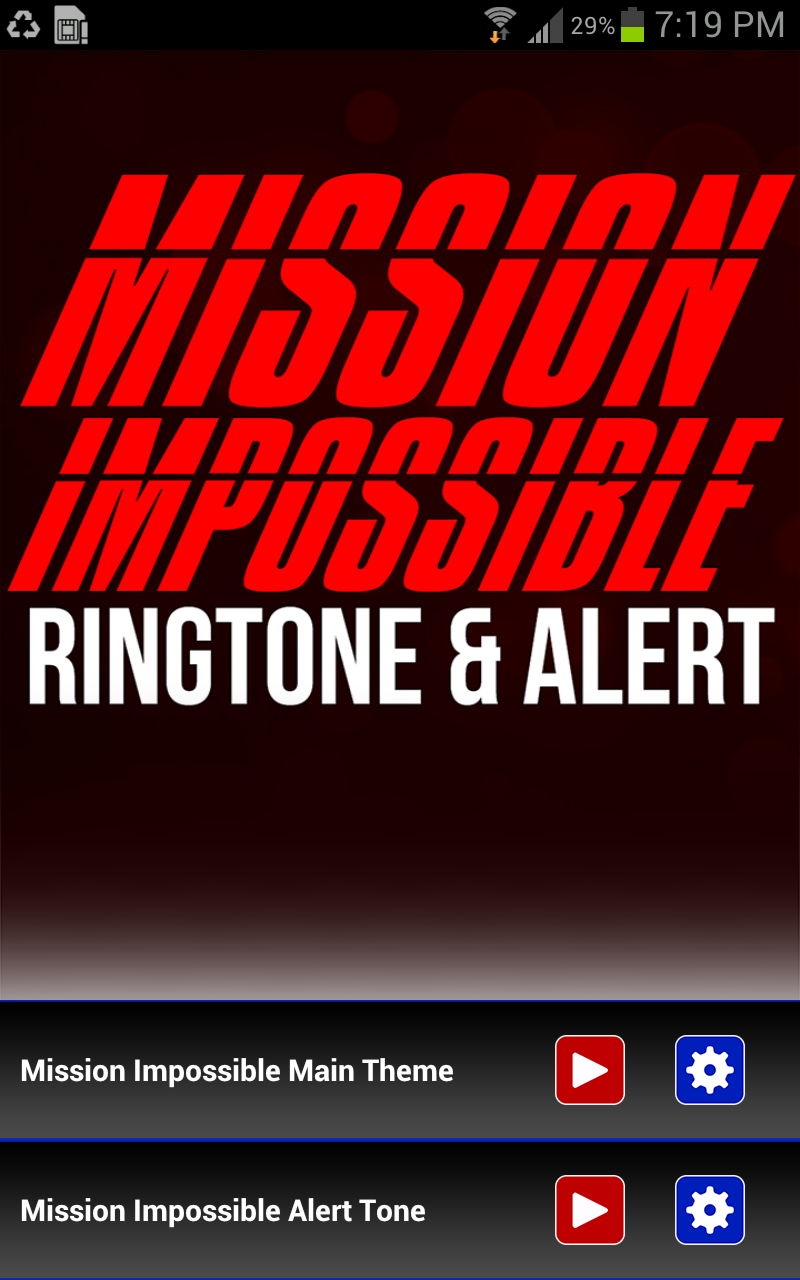 Android application Mission Impossible Theme screenshort