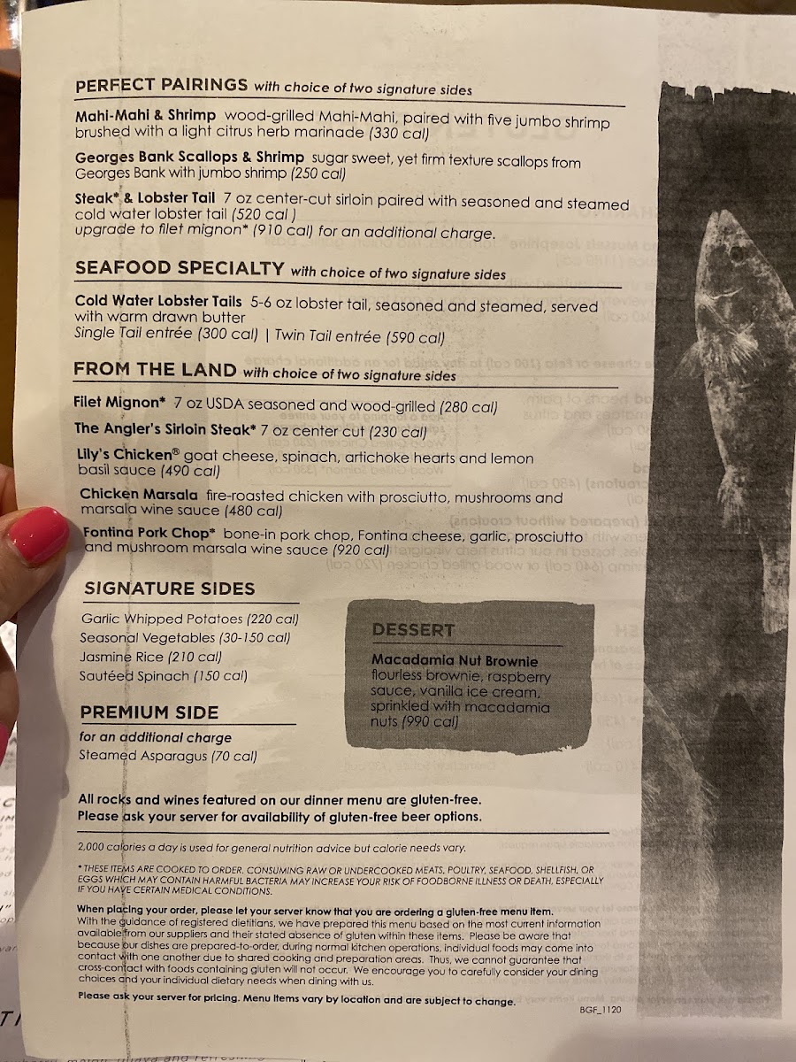 Bonefish Grill gluten-free menu