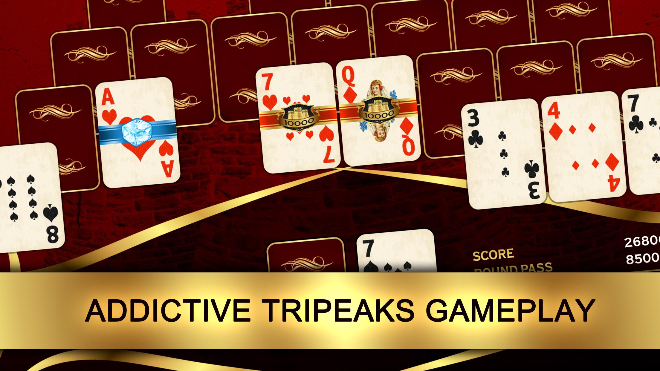 Android application Towers TriPeaks: Classic Pyramid Solitaire screenshort