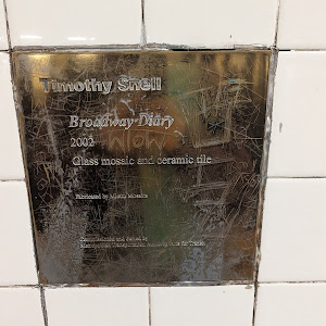 Timothy Snell Broadway Diary 2002 Glass mosaic and ceramic tile Fabricated by Miotto Mosaics Commissioned and owned by Metropolitan Transportation Authority Arts for TransitSubmitted by @lampbane