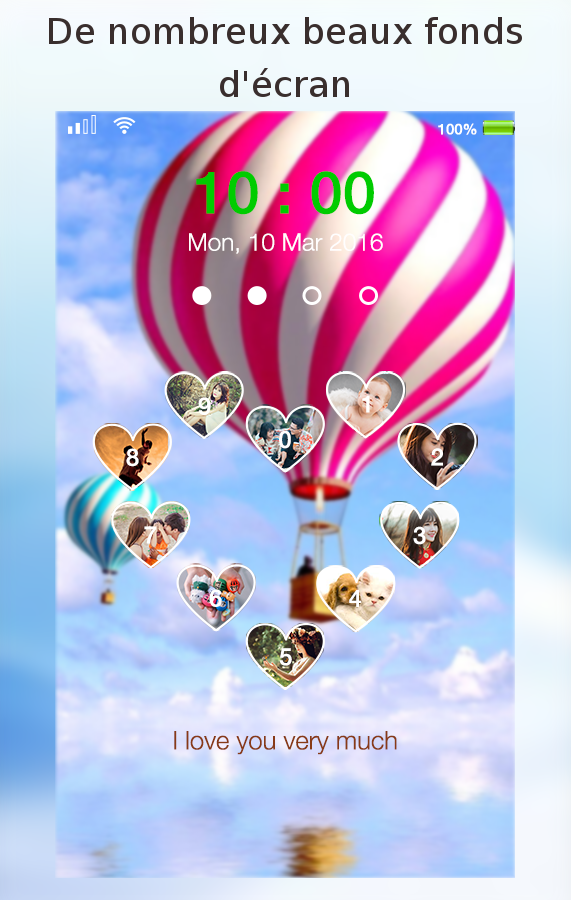 Android application love keypad lockscreen screenshort