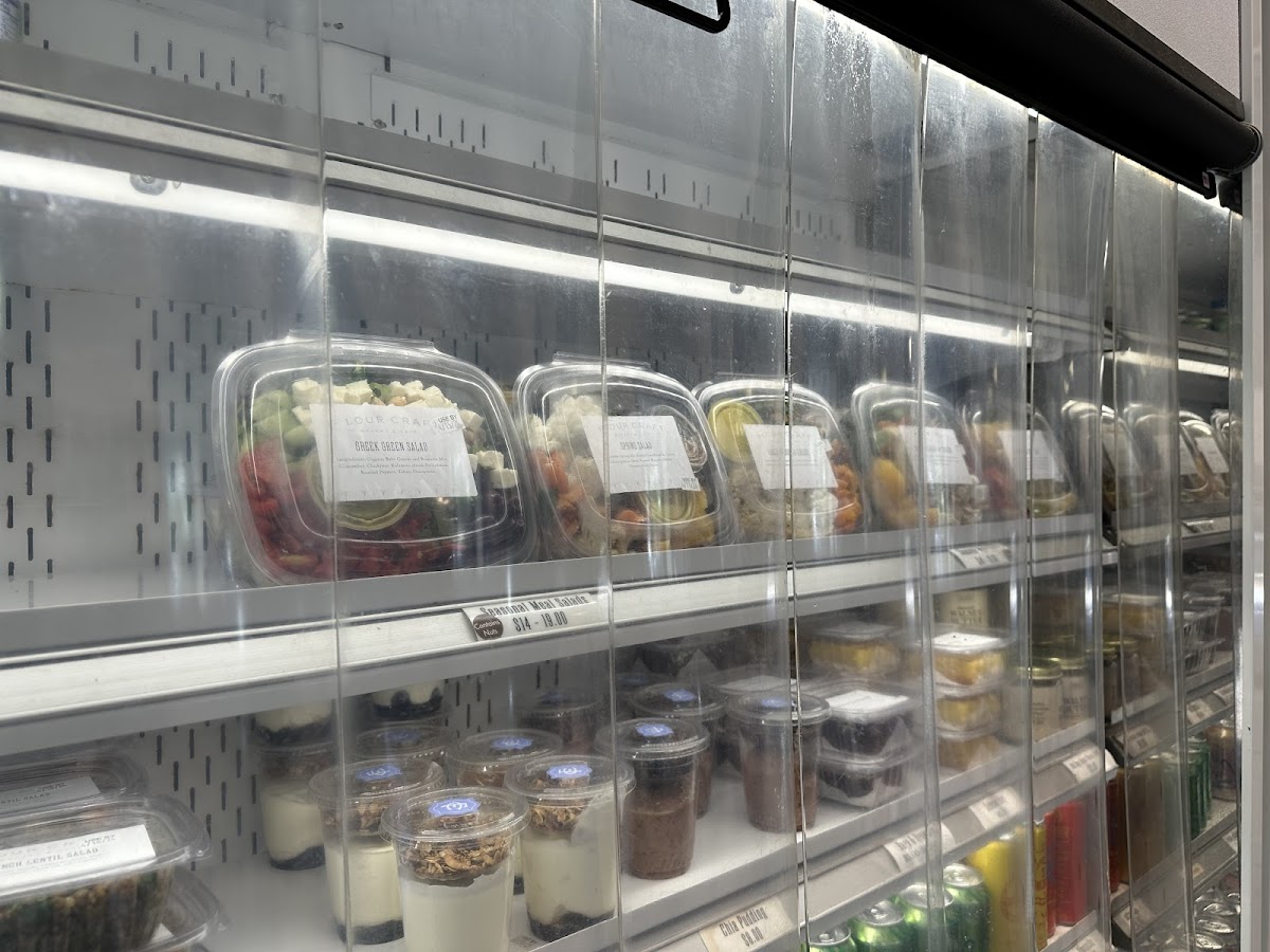 Salads in grab and go cooler