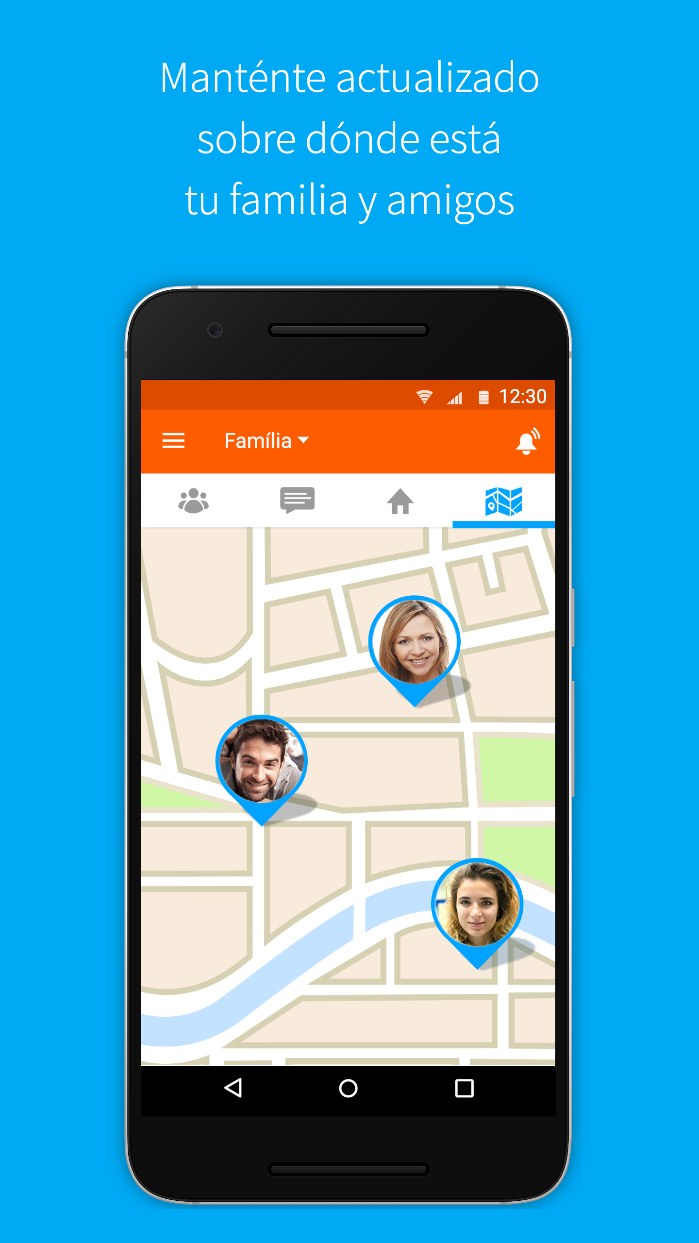 Android application Find my Phone. Family GPS Locator by Familo screenshort