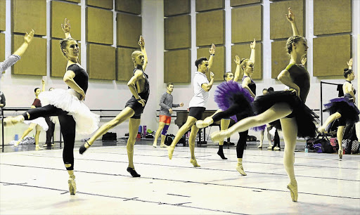 LOWERING THE BARRE: Cape Town City Ballet dancers rehearse at the Artscape Theatre after being told they were no longer welcome at the University of Cape Town.