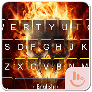 Download Flaming Skull Keyboard Theme For PC Windows and Mac