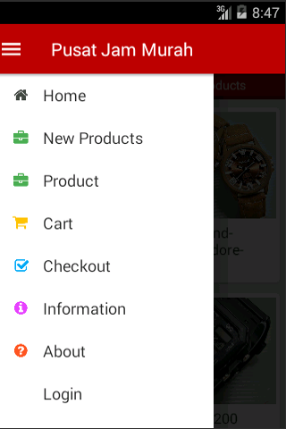 Android application Pusat Jam Murah screenshort