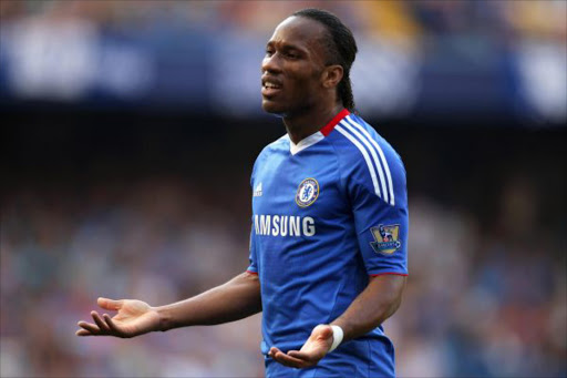 Didier Drogba of Chelsea gestures during the Barclays Premier League match between Chelsea and Tottenham Hotspur at Stamford Bridge on April 30, 2011 in London, England