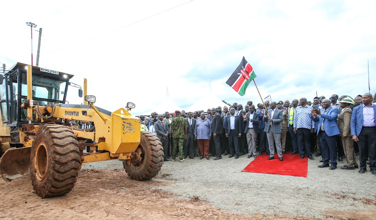 President William Ruto flags off road project in the South Nyanza area on March 23,2023.