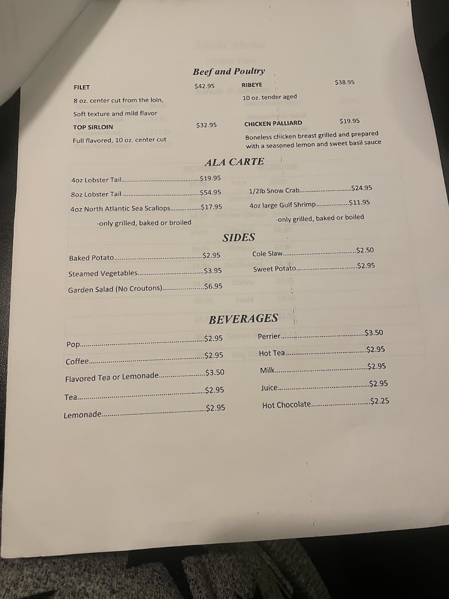 Waterfront Seafood Market gluten-free menu