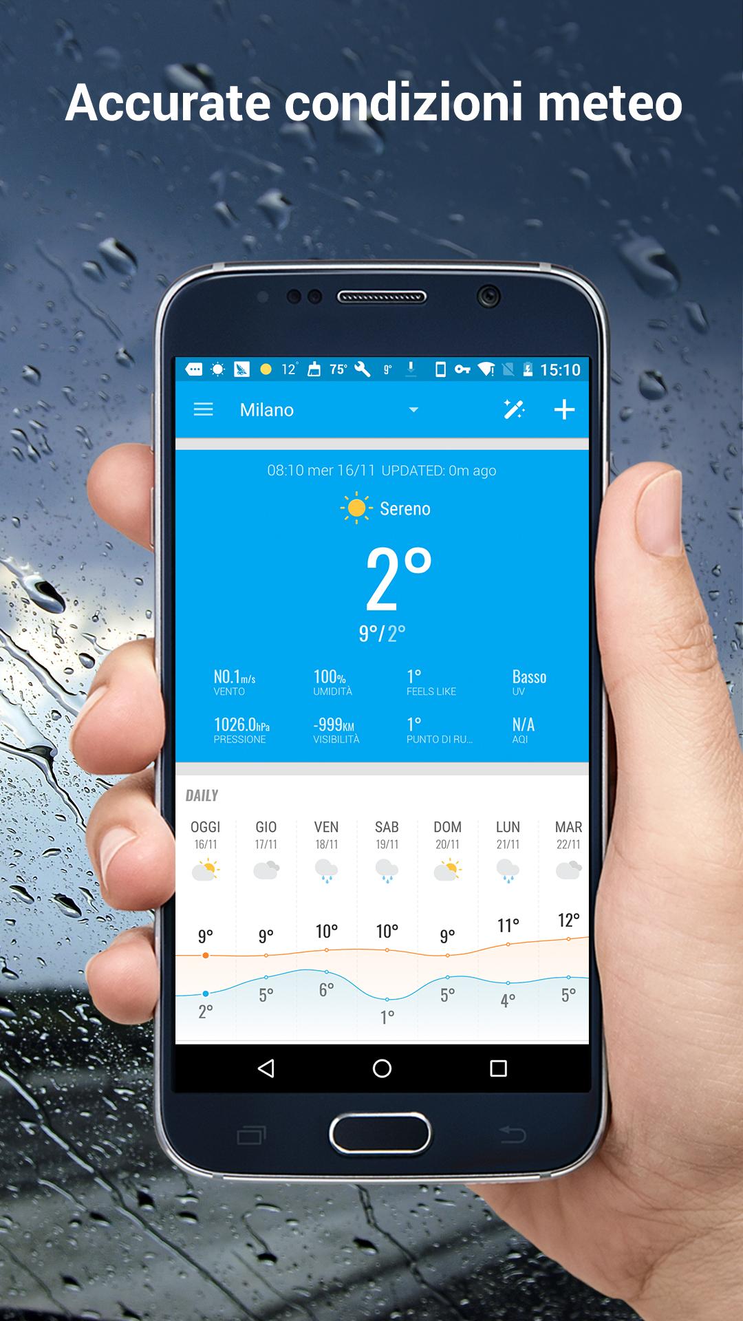 Android application Amber Weather screenshort