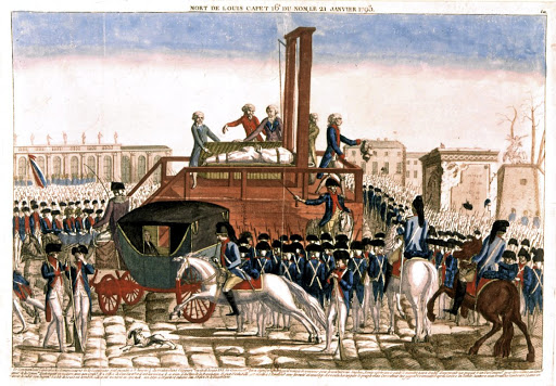 The execution of the last French monarch Louis XVI, in 1793. The writer says rule by birthright is an outdated form of government which has over the years held humankind back. /UIG/Getty Images
