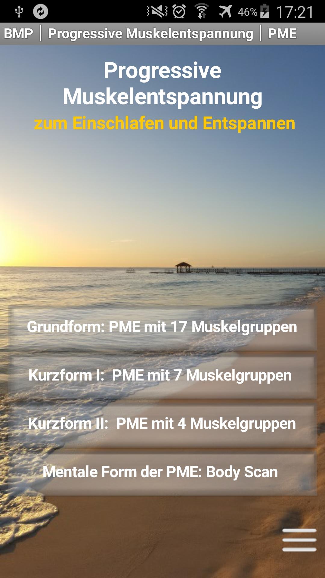 Android application Progressive Muskelentspannung - PME Pro screenshort