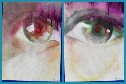 Obraz: Oko za oko, z cyklu Makijaż - Ewa Żochowska