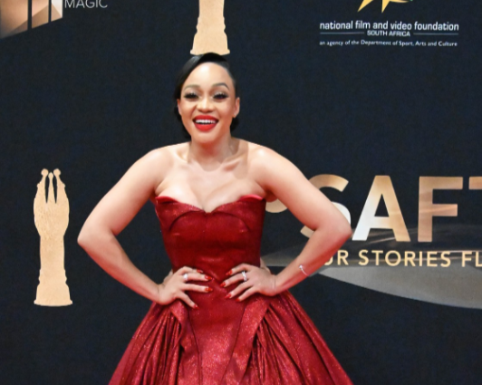 Thando Thabethe at the 17th annual South African Film And Television Awards.