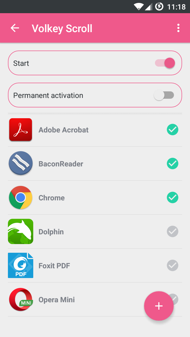 Android application Volkey - Volume Keys Scrolling screenshort
