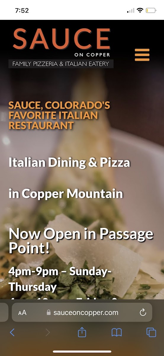 Gluten-Free at Sauce on Copper