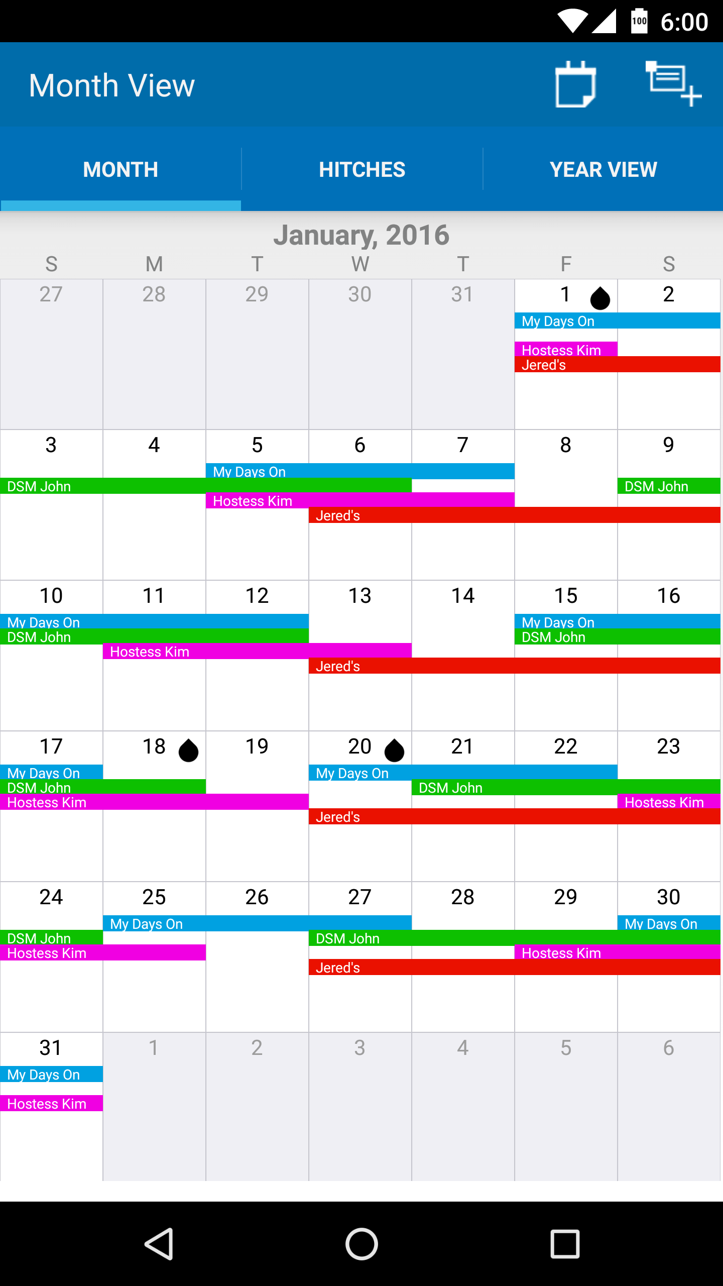 Android application Oilfield Calendar screenshort