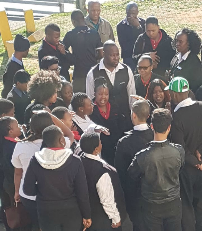 Protesting employees outside Shoprite supermarket in Southgate shut down the store for hours on Monday after employees were allegedly called 'lazy k***rs'.