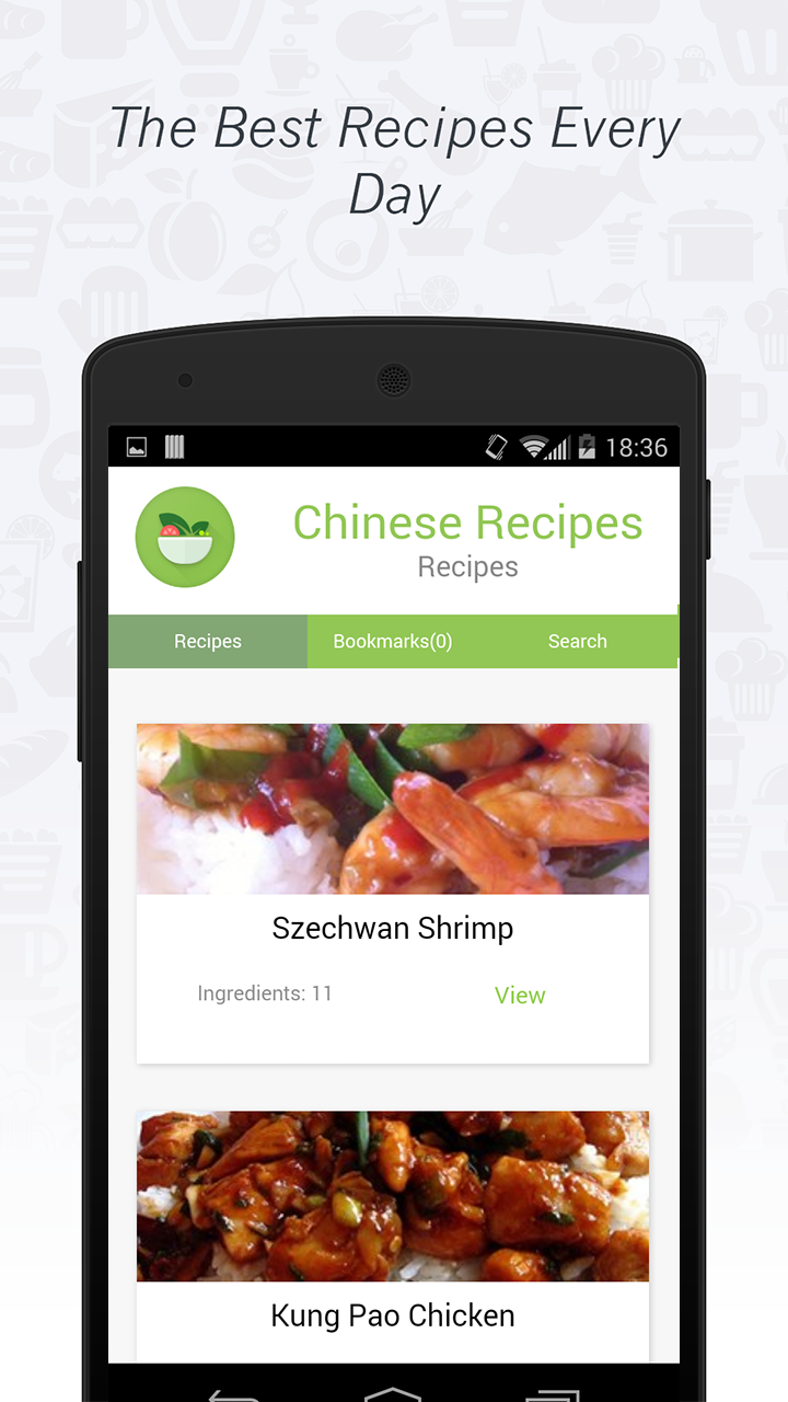 Android application Chinese cuisine: Recipes screenshort
