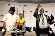 LAND QUESTION: ANC national executive committee members Enoch Godongwana and Lindiwe Zulu, and secretary general Gwede Mantashe leave after addressing the media yesterday at Luthuli House in Johannesburg