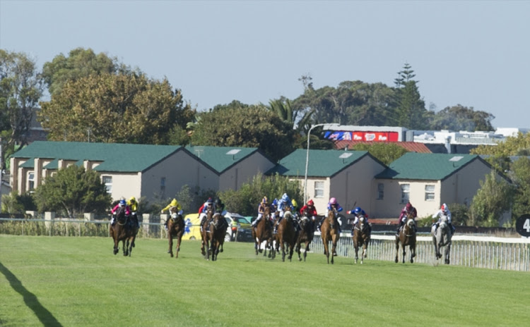 Horses in the home straight during a race in Cape Town in 2017.