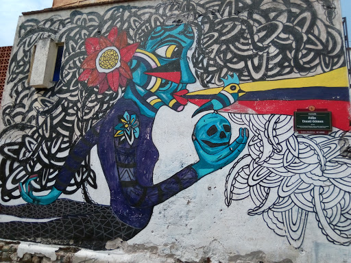 Graffiti Mujer Y Calavera 