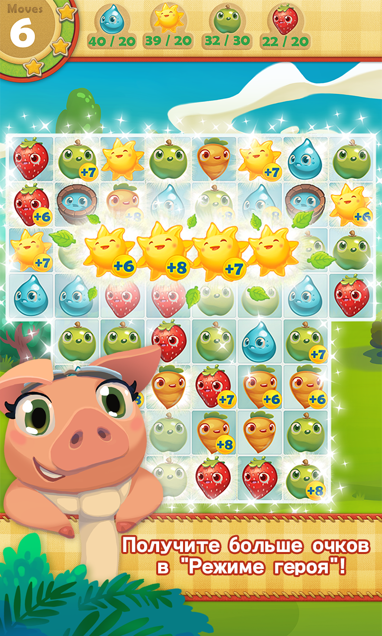 Android application Farm Heroes Saga screenshort