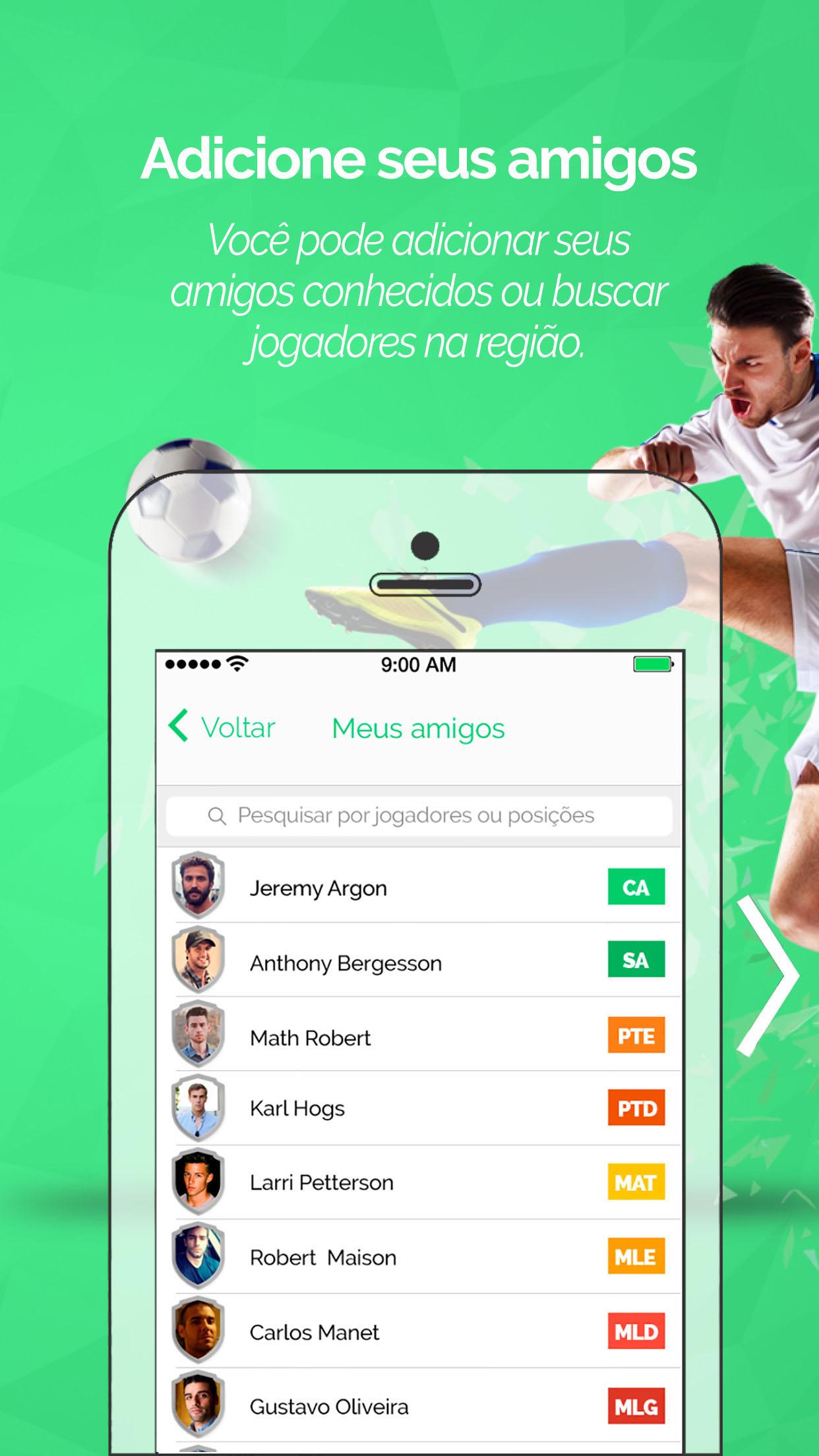 Android application inSoccer screenshort