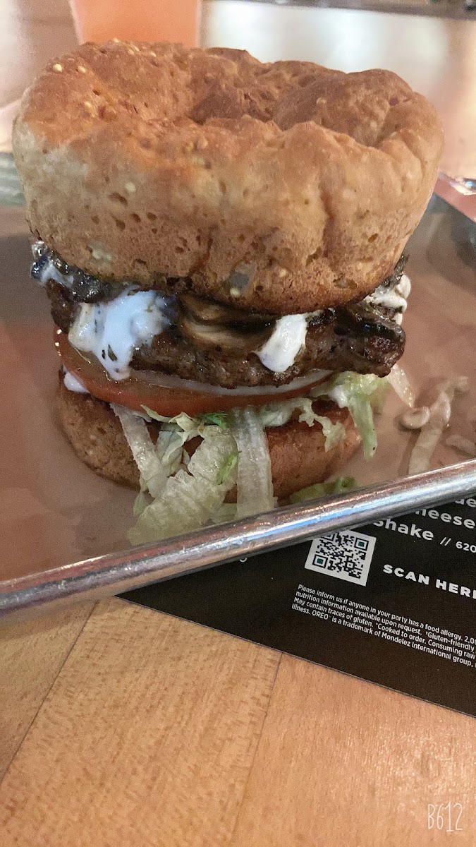 Magic shroom gluten free burger - HEAVEN