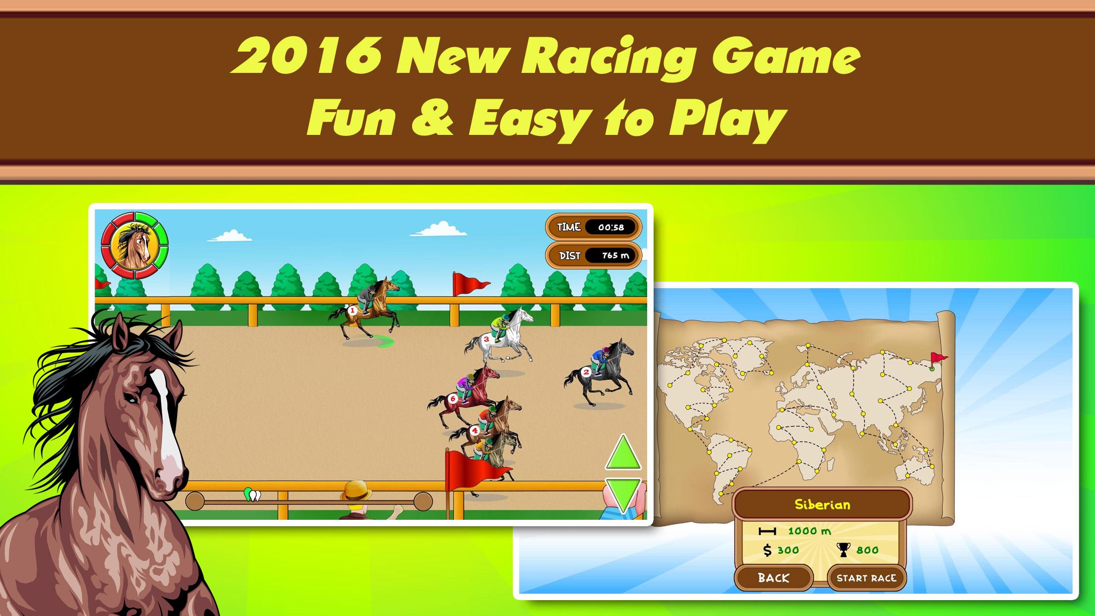 Android application Crazy Horse Race screenshort