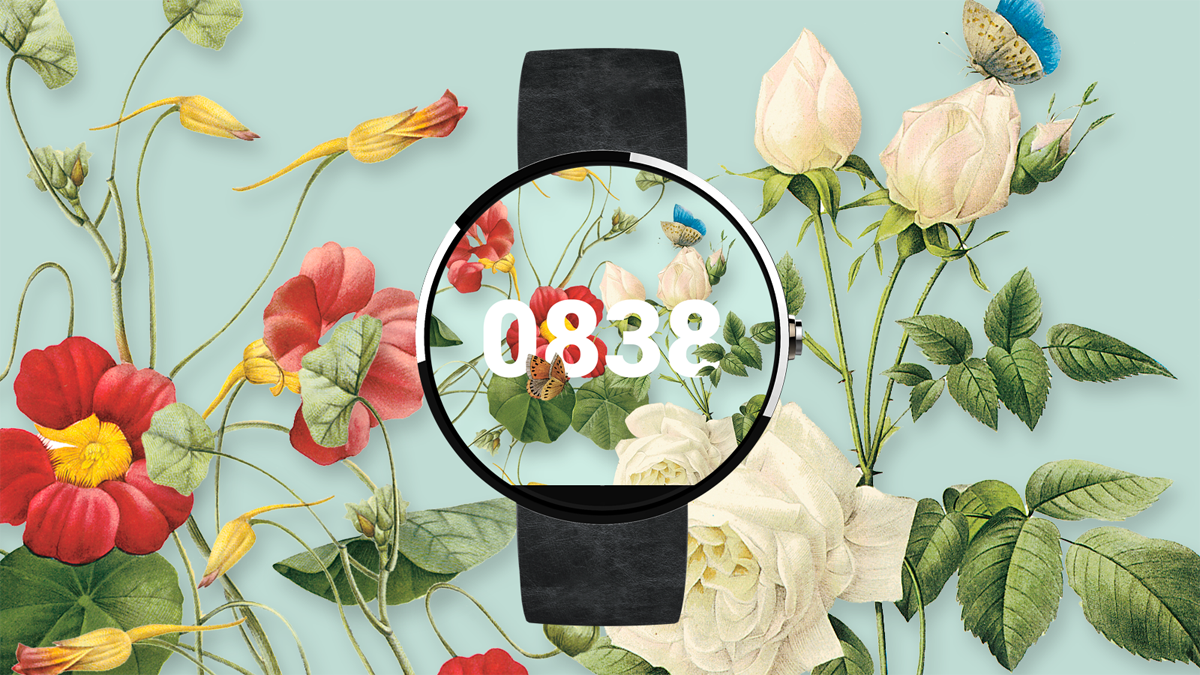 Android application Floral Watch Face screenshort