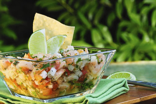 A Latin American speciality, ceviche can be served with corn chips.