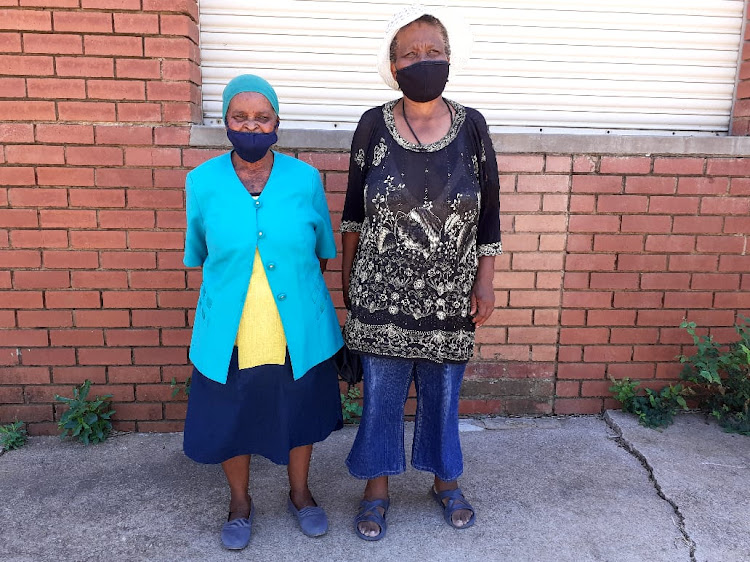 Monika Mokome, 81 and Letta Lekolwane, 65, after voting in Mabopane ward 22.