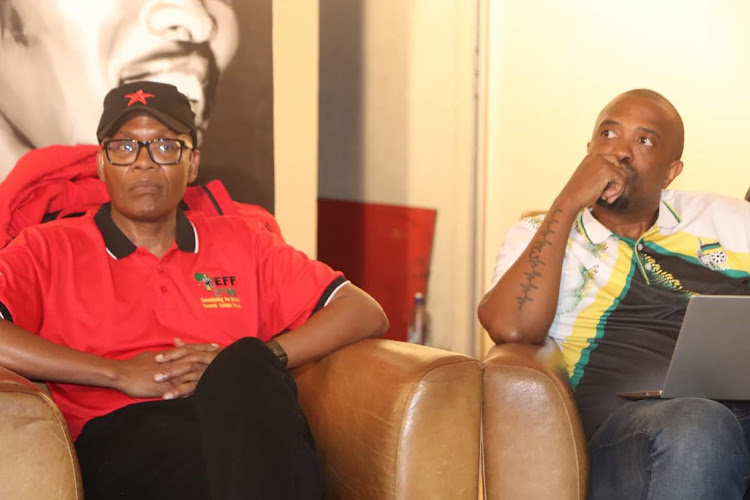 It was a heated debate on Wednesday night at the Steve Biko Centre when ANC's Mawethu Rune went head-to-head with EFF's Mzwanele Manyi in a clash about the two parties’ promises for the upcoming elections. Picture SUPPLIED