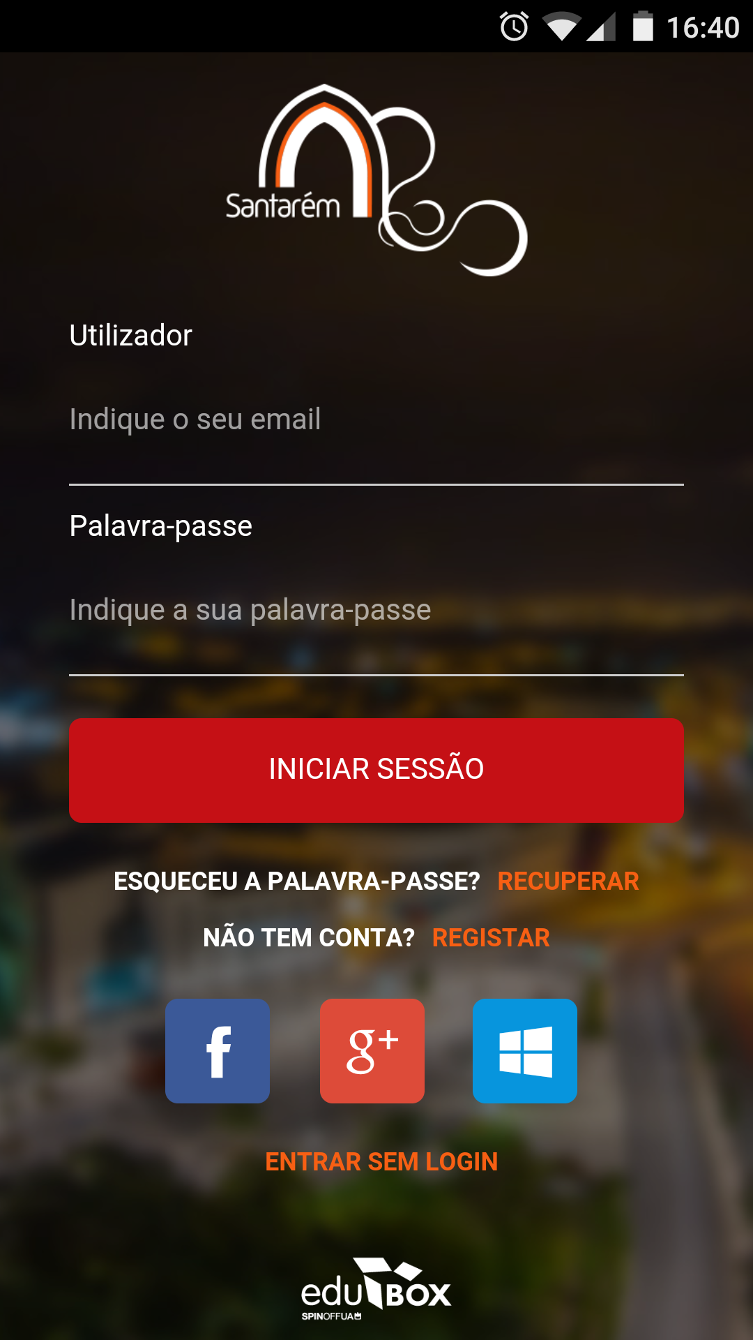 Android application Município de Santarém screenshort