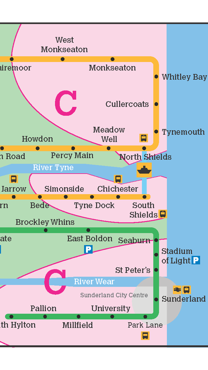 Android application Tyne and Wear Metro Map screenshort