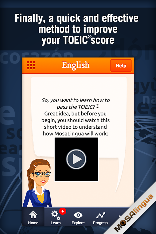 Android application MosaLingua – TOEIC® Test Prep screenshort