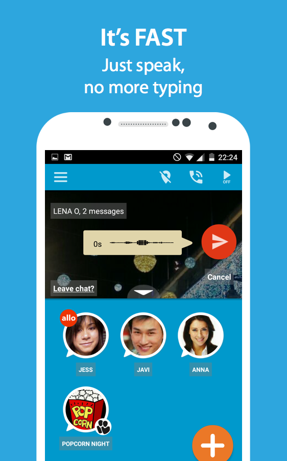 Android application Allo: Group Voice Chat screenshort