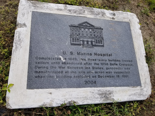 Completed in 1849, this three-story building treatedsailors until abandoned after the 1858 Belle Crevasse.During the War Between the States, gunpowder wasmanufactured at the site and arson was...